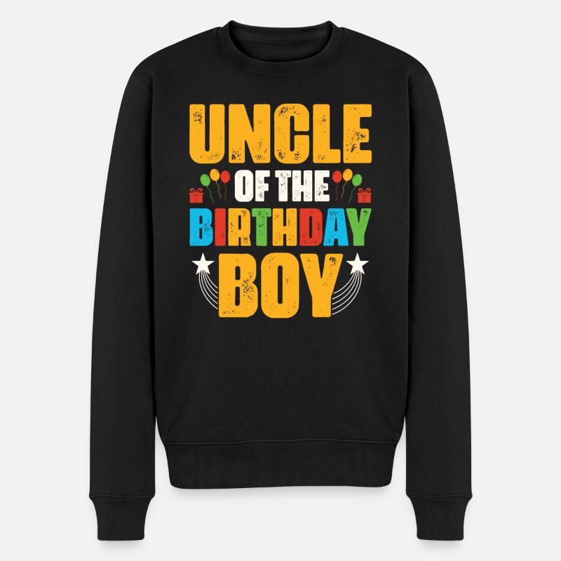 Oncle du garçon d’anniversaire - Pull Premium bio Homme - noir
