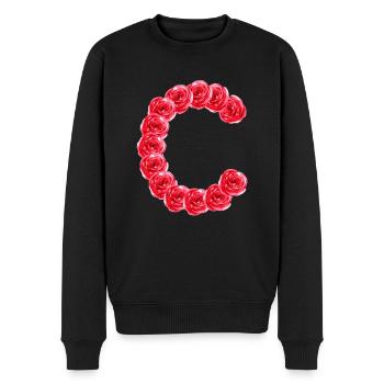 C de roses - Pull Premium bio Homme - noir - Devant - Nico (187cm)