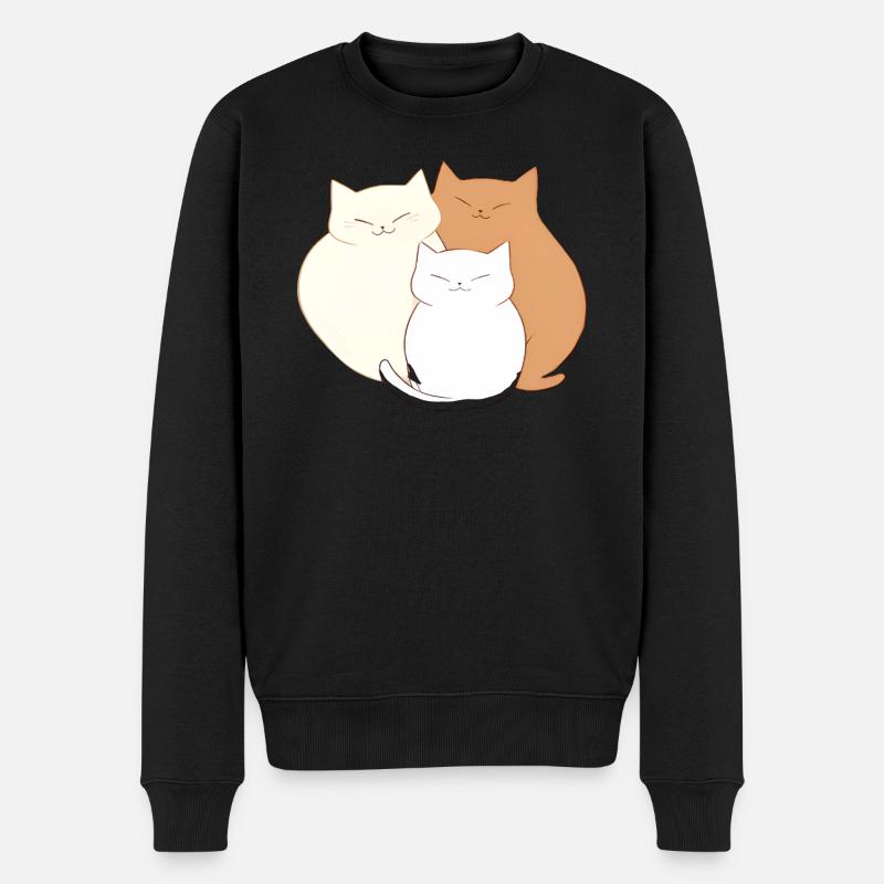 Famille de chats - Pull Premium bio Homme - noir