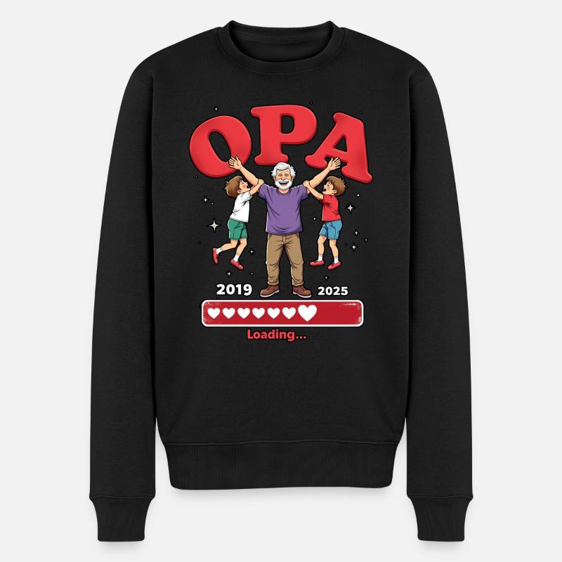 Opa Loading - 2019/2015 - Männer Premium Bio Pullover - Schwarz