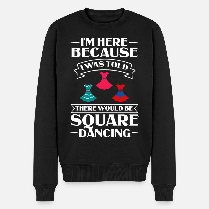 Square Dance Musik Caller Volkstanz Tänzer Usa - Männer Premium Bio Pullover - Schwarz