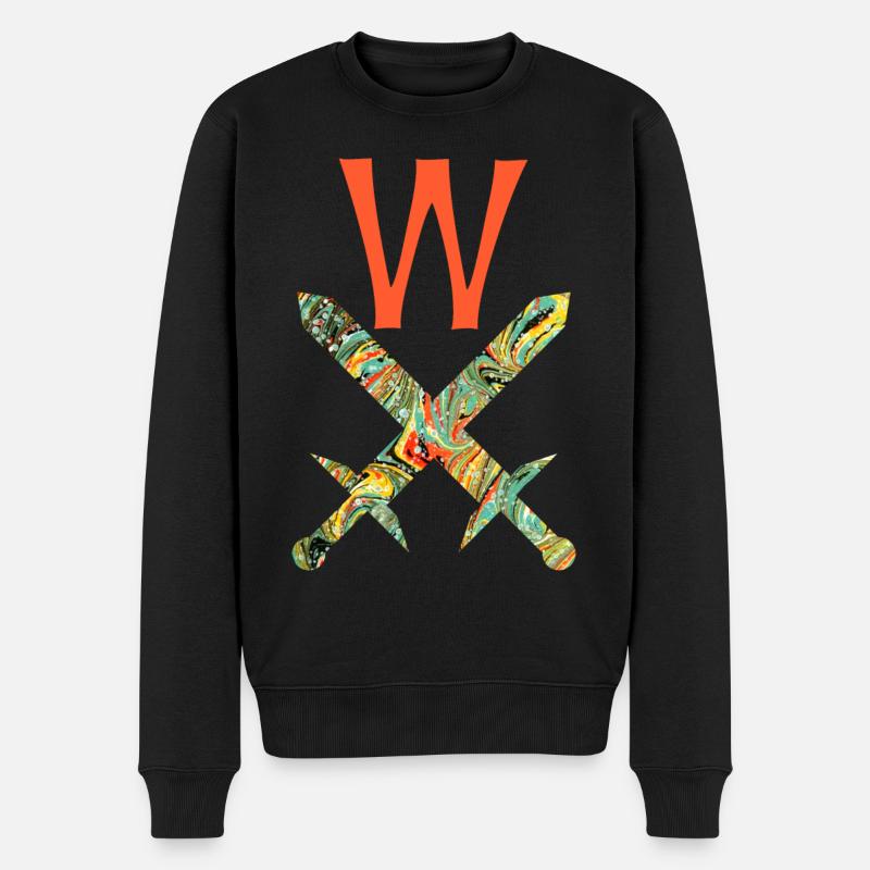 Épées croisées E 200 W - Pull Premium bio Homme - noir