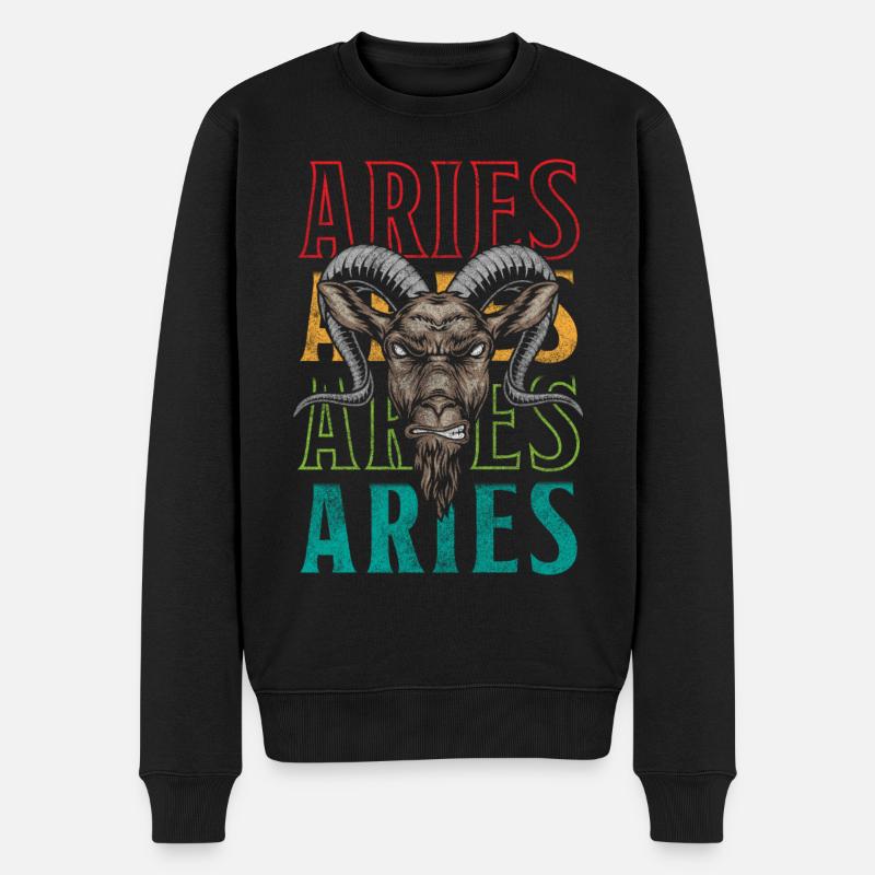 Constellation d’étoiles Bélier Avril - Pull Premium bio Homme - noir