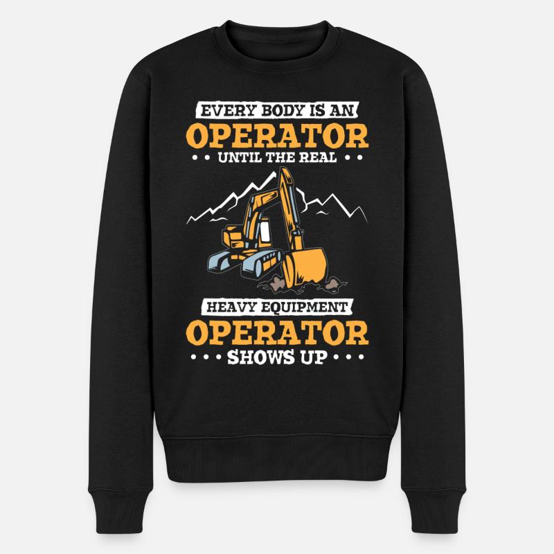 Opérateur Excavatrice Équipement lourd - Pull Premium bio Homme - noir