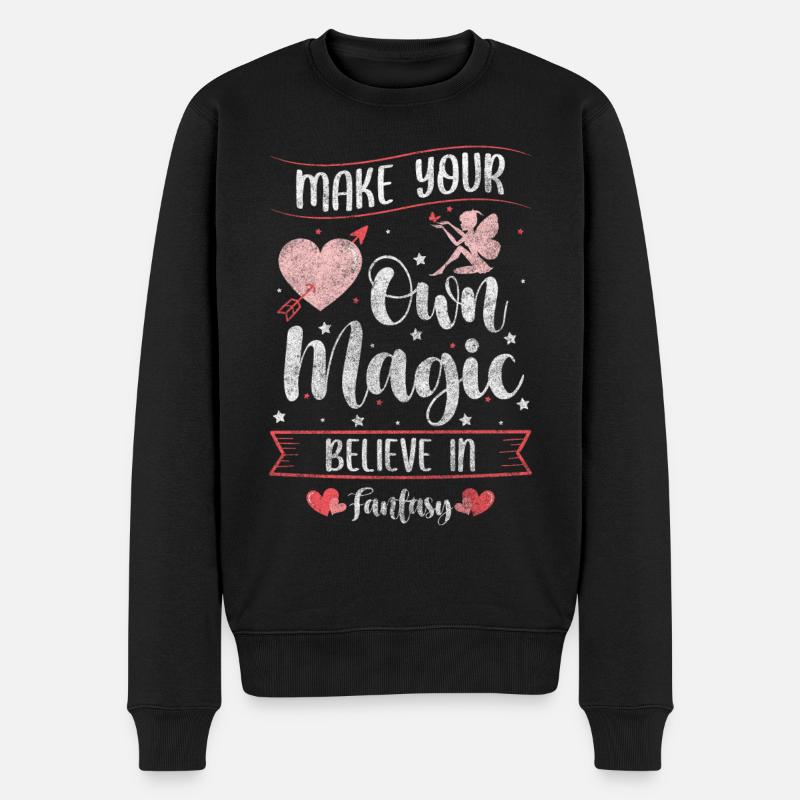 Elf Dreams Fille Fille - Pull Premium bio Homme - noir
