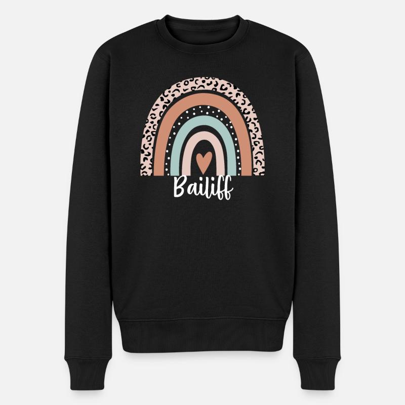 Gerichtsvollzieher Regenbogenleopard Lustige Gerichtsvollzieher-Wertschätzung - Männer Premium Bio Pullover - Schwarz