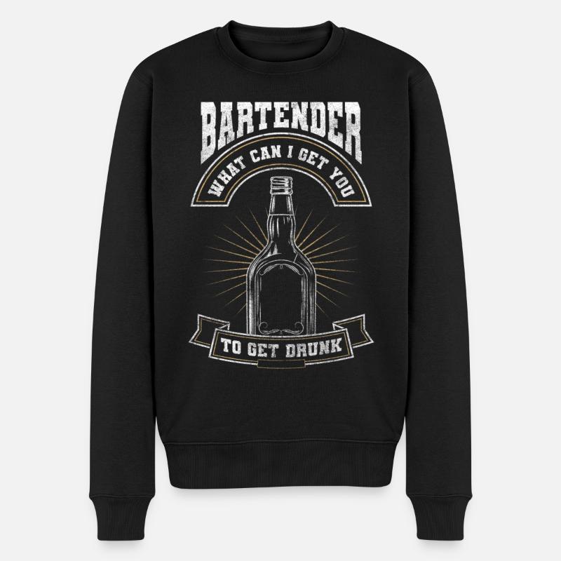 Bar Kellner Mixgetränk Beruf - Männer Premium Bio Pullover - Schwarz
