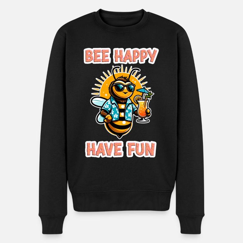 Bee Happy - Amusez-vous 3 - Pull Premium bio Homme - noir