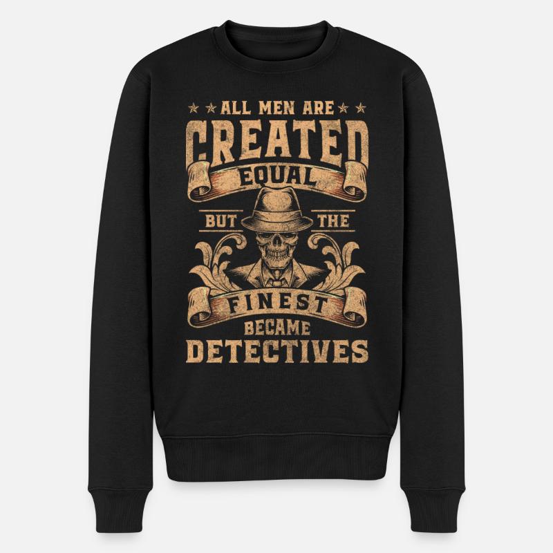 Détective indice piste agent secret - Pull Premium bio Homme - noir