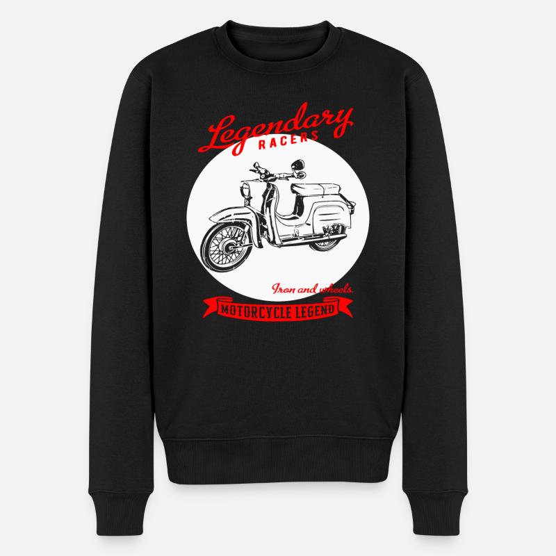 Simson Schwalbe Moped GDR - Men's Premium Organic Jumper - black