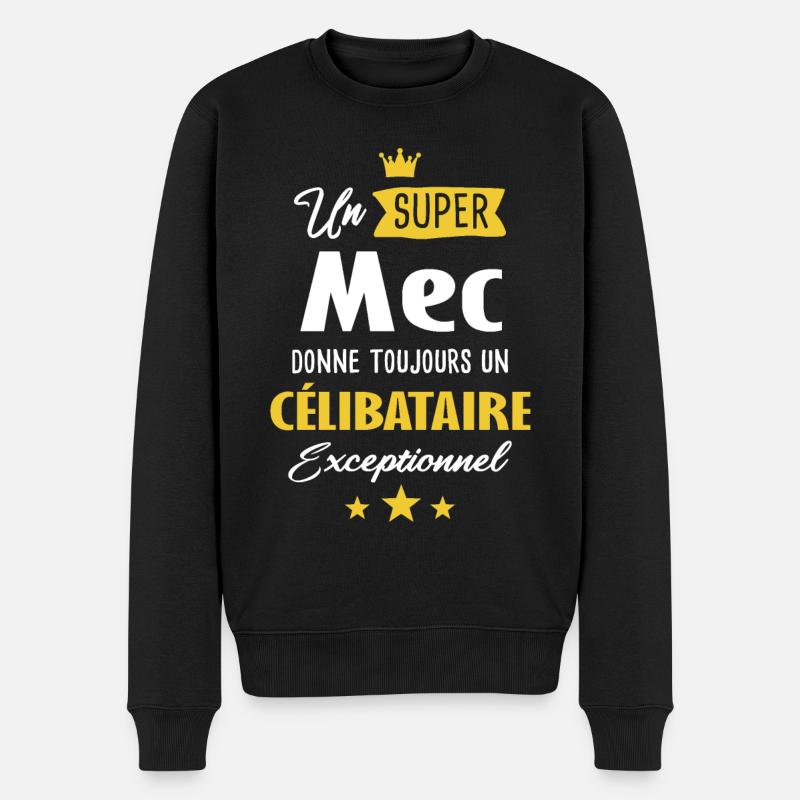 Mec célibataire célibat - Pull Premium bio Homme - noir