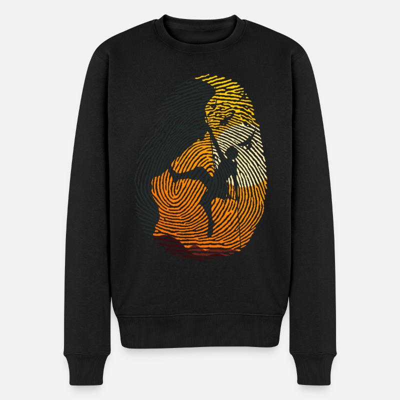 ESCALADA escalada escalada escalada escalada en roca escalada - Sudadera ecológica prémium para hombre - negro