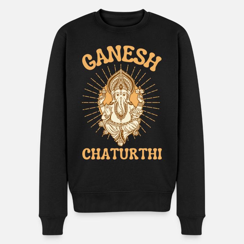 Ganesh Chaturthi Hidouisme - Pull Premium bio Homme - noir