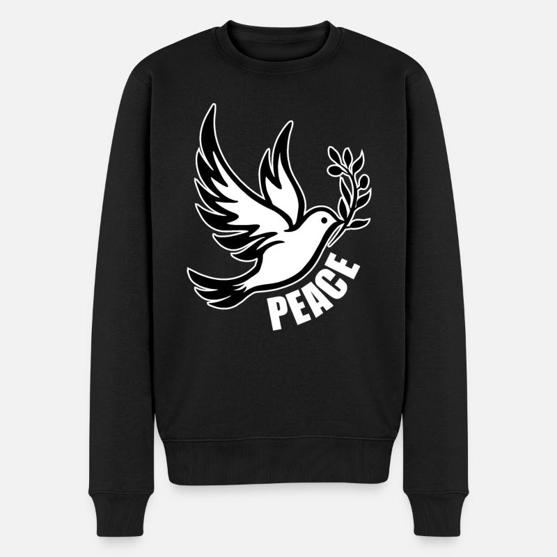 Paix - Pull Premium bio Homme - noir