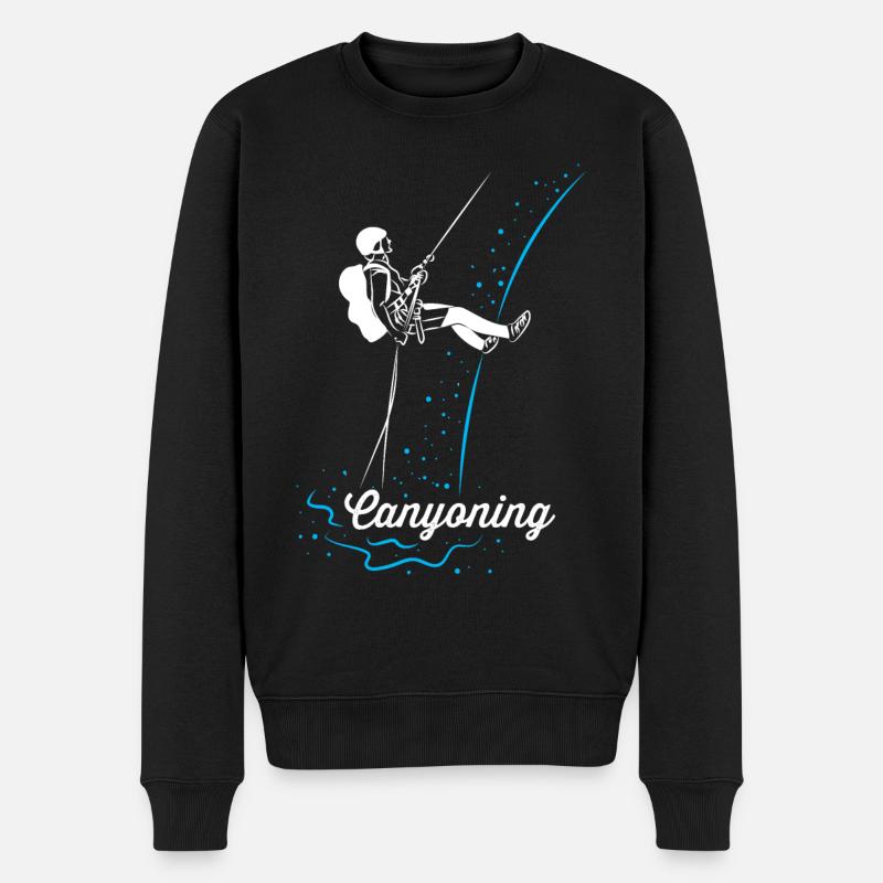 Canyoning - Männer Premium Bio Pullover - Schwarz