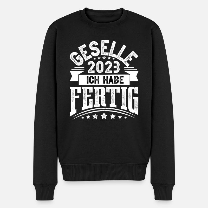 Geselle 2023 Gesellenprüfung - Männer Premium Bio Pullover - Schwarz