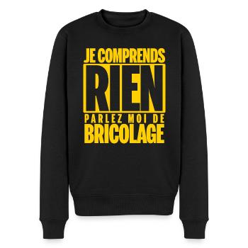 Bricolage humour bricoleur cadeau drôle marrant - Pull Premium bio Homme - noir - Devant - Nico (187cm)