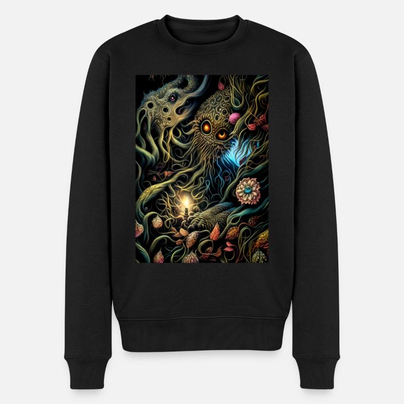 Verwurzelt II - Männer Premium Bio Pullover - Schwarz