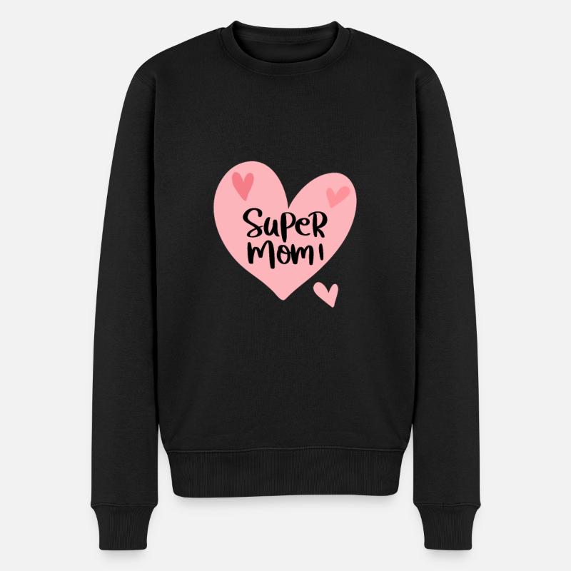 Super maman - Pull Premium bio Homme - noir