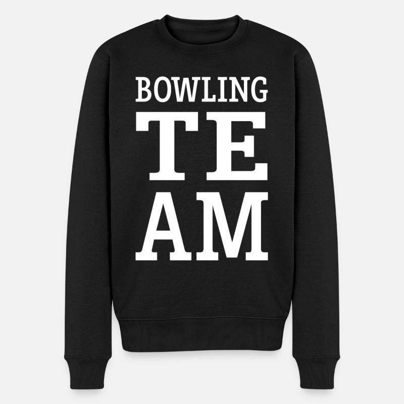 Bowling Team Mannschaft - Männer Premium Bio Pullover - Schwarz