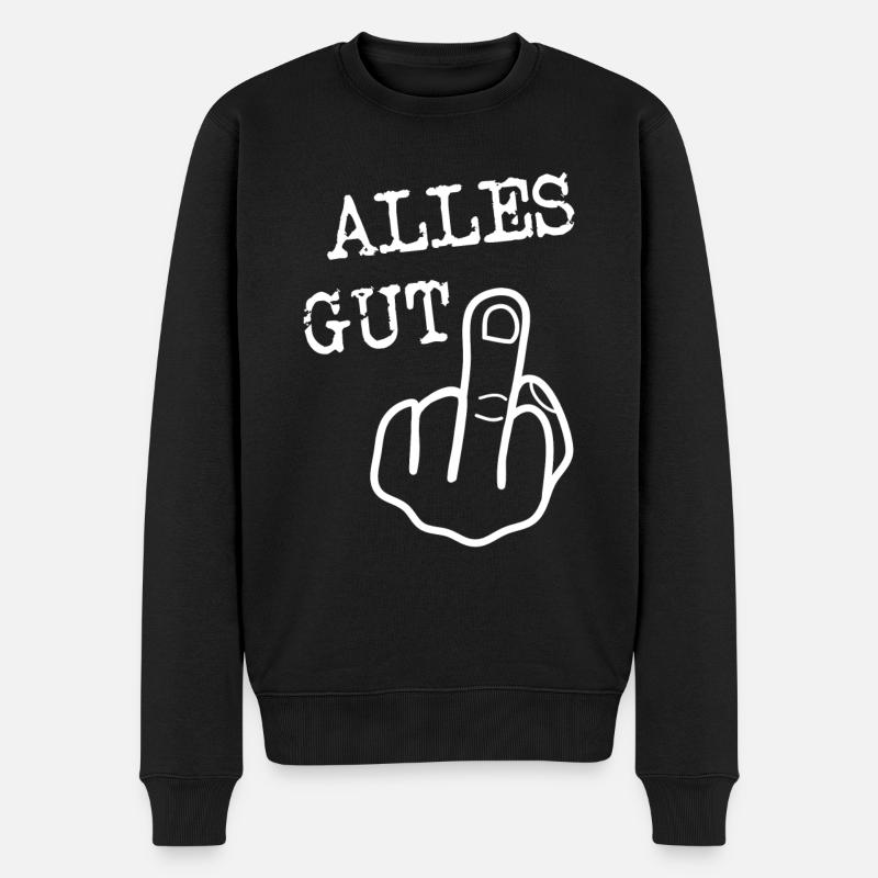 Alles gut - Männer Premium Bio Pullover - Schwarz