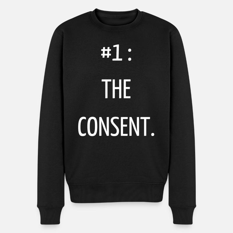 #1 : the consent. - Pull Premium bio Homme - noir