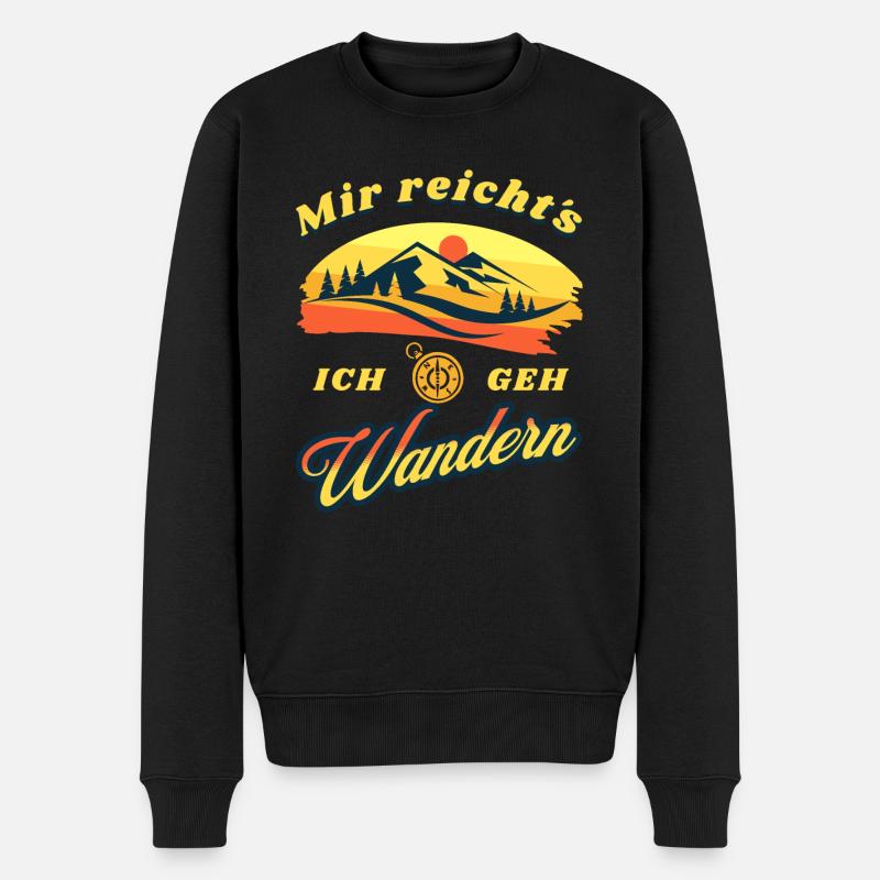 Mir reichts ich geh Wandern - Männer Premium Bio Pullover - Schwarz