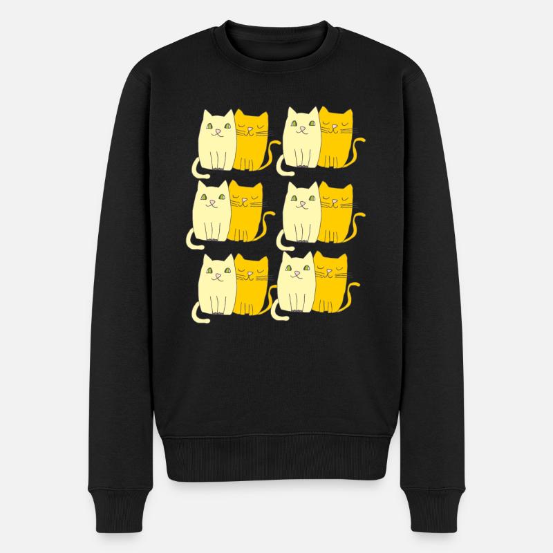 Les chats aiment 12 fois - Pull Premium bio Homme - noir