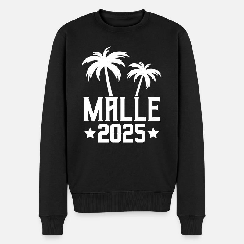 malle 2025 mallorca - Männer Premium Bio Pullover - Schwarz