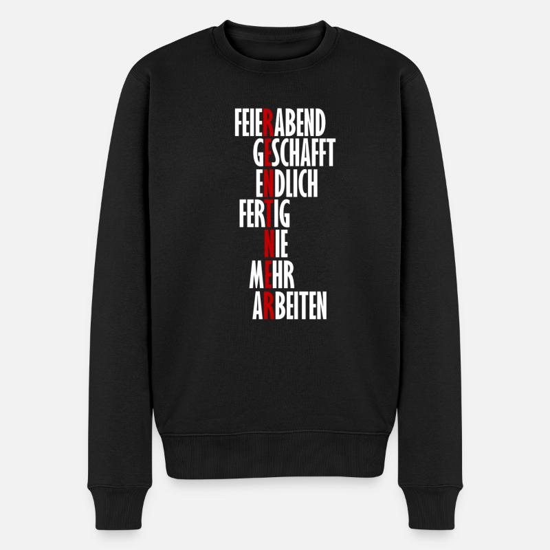 Rente Rentner Rentnern Pensionierung Spruch Opa - Männer Premium Bio Pullover - Schwarz