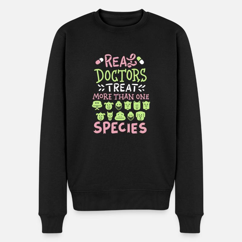 Veterinär, Tierarzt des Jahres Geschenk - Männer Premium Bio Pullover - Schwarz