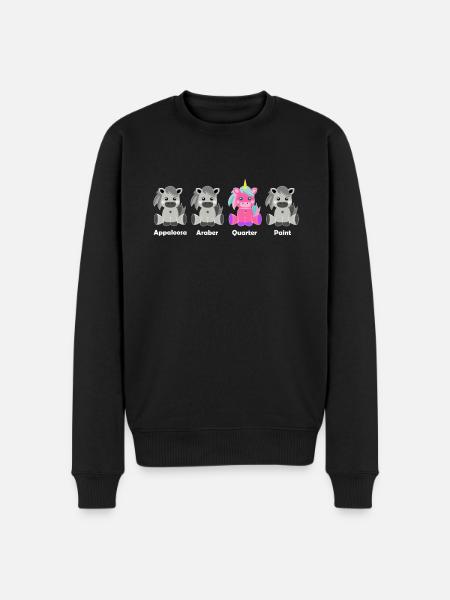 Quarter unicorn - Men's Premium Organic Jumper - black