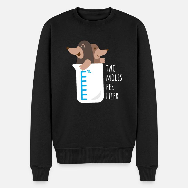 2 Moles Per Liter - Männer Premium Bio Pullover - Schwarz