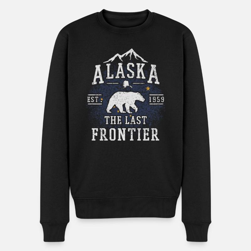 Alaska The Last Frontier - Männer Premium Bio Pullover - Schwarz