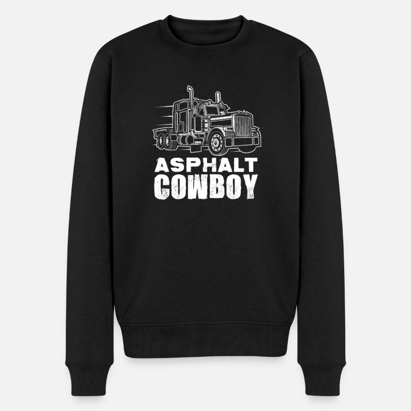 Asfalt cowboy - Økologisk premium-sweatshirt til mænd - sort