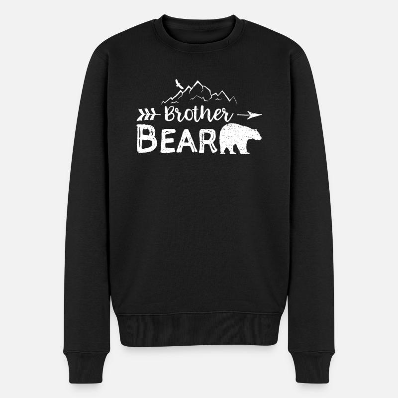 Brother Bear - Männer Premium Bio Pullover - Schwarz