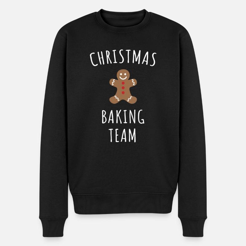 Christmas Baking Team - Männer Premium Bio Pullover - Schwarz