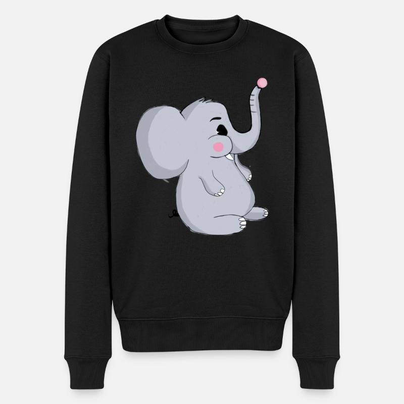 Éléphant - Pull Premium bio Homme - noir
