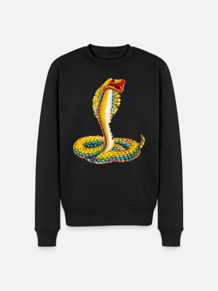 Pixel Snake - Men's Premium Organic Jumper - black