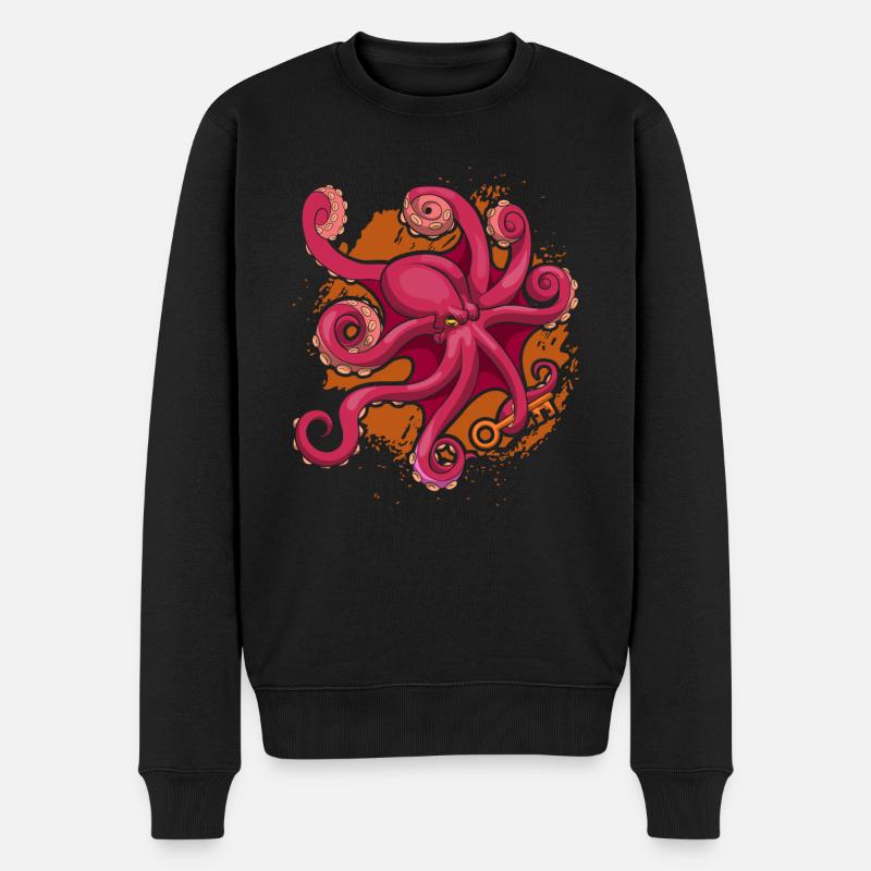 Pieuvres - Pull Premium bio Homme - noir