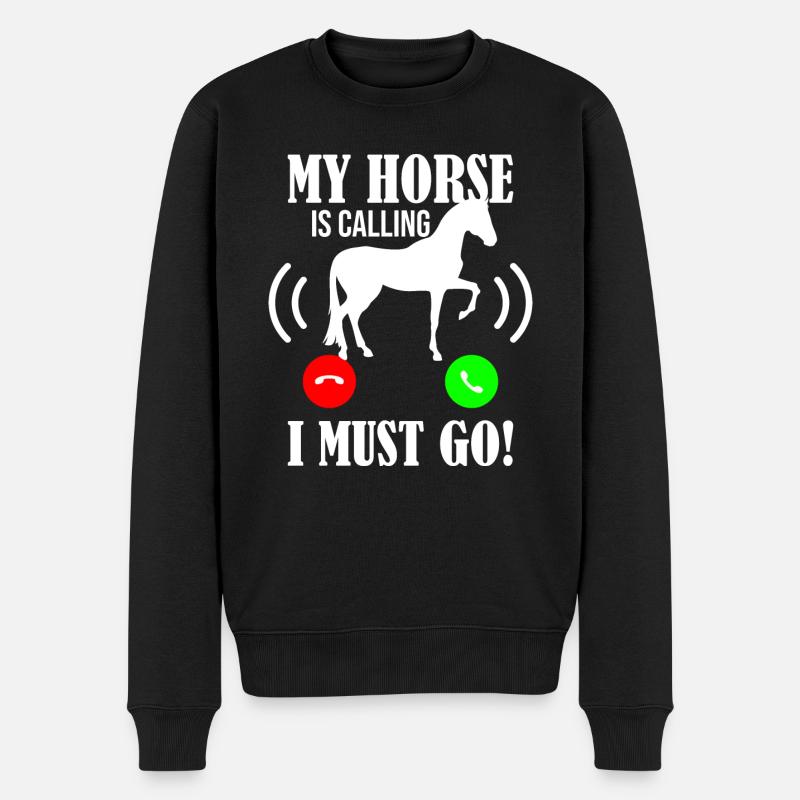 Appeler le cheval - Pull Premium bio Homme - noir
