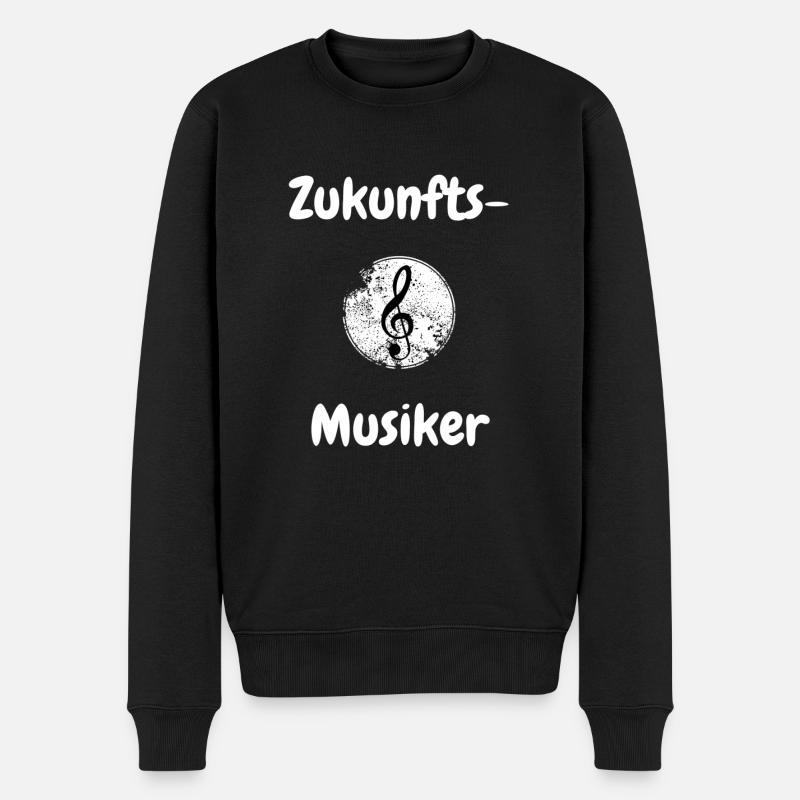 Zukunftsmusiker - Männer Premium Bio Pullover - Schwarz