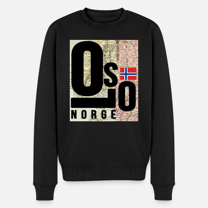 Oslo norvège - Pull Premium bio Homme - noir
