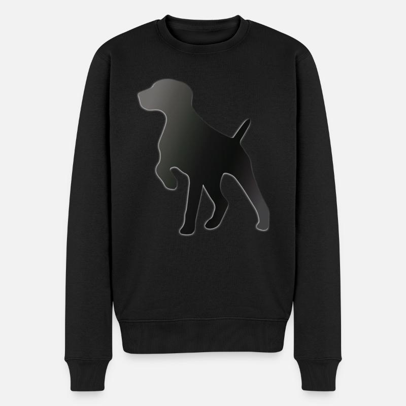 Deutsch Kurzhaar Zeiger GSP MOM PAPA Retro - Männer Premium Bio Pullover - Schwarz