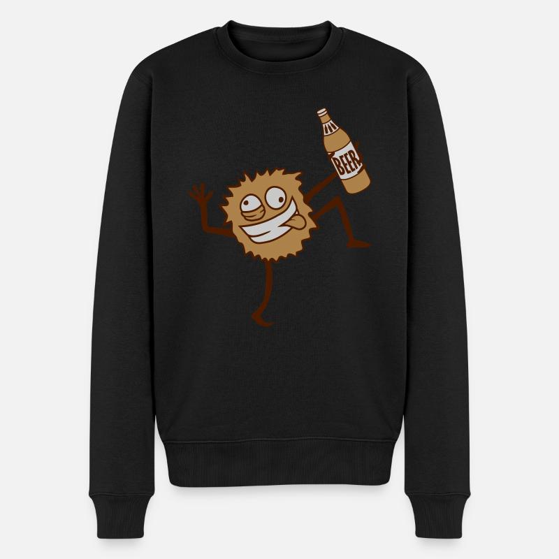 Party Bier Monster - Männer Premium Bio Pullover - Schwarz