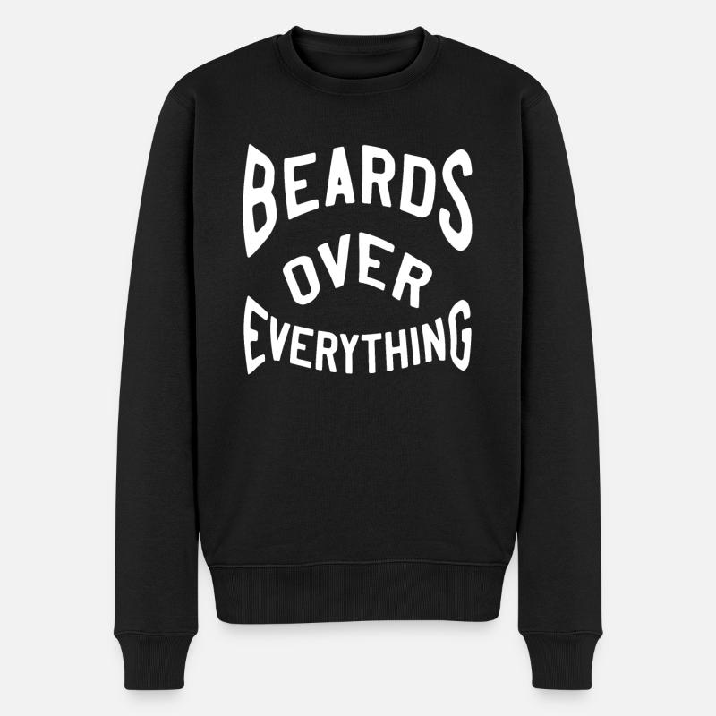 Beards over everything - Men's Premium Organic Jumper - black