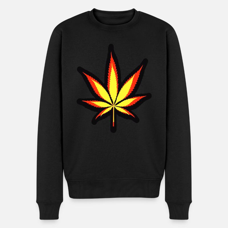 Cannabis Deutschland - Männer Premium Bio Pullover - Schwarz