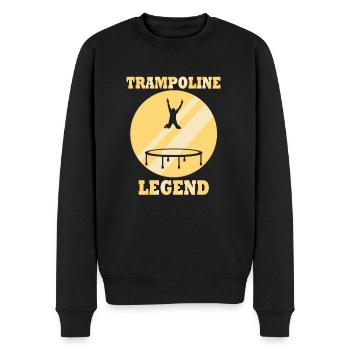 Trampoline Legend Ironic Saying Jumping Legend - Men's Premium Organic Jumper - black - Front - Nico (187cm)