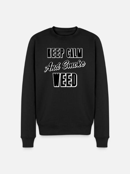 Keep Calm and Smoke Weed - Men's Premium Organic Jumper - black
