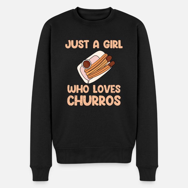 Churro Geschenk Mexico Essen - Männer Premium Bio Pullover - Schwarz